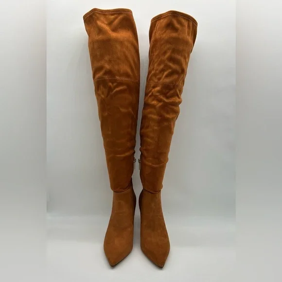 2270- Vince Camuto Taplana2 Over-the-Knee Boots Warm Caramel Size 7.5 M NWT - Picture 5 of 14
